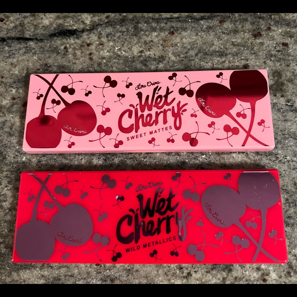 🔥SALE🔥 2 Lime Crime Wet Cherry Eye shadow Sweet Mattes/Wild Mettalics New